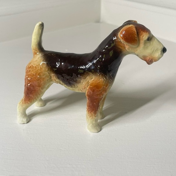 West Germany Goebel Dog Figurine Statue Wire Hair Fox Terrier Home Decor - Picture 3 of 8
